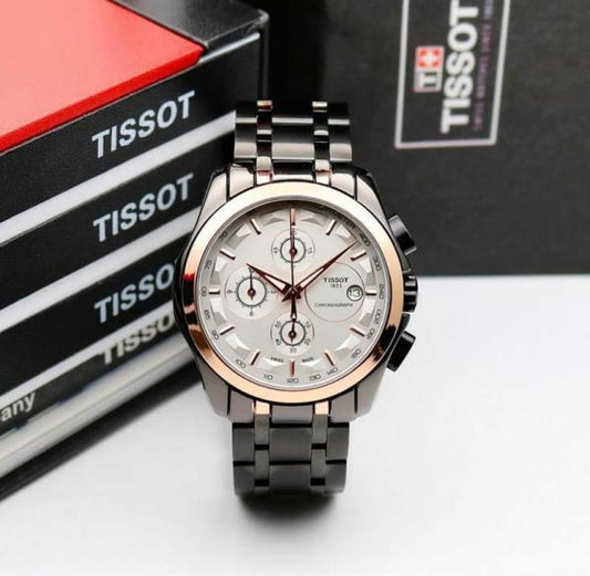 Tissot 1853 Courtier Watch Black White Chain Belt