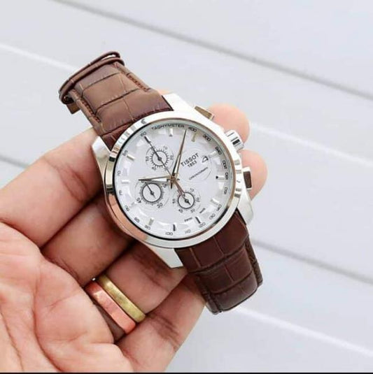 Tissot 1853 Courtier Watch Brown Black Leather Belt