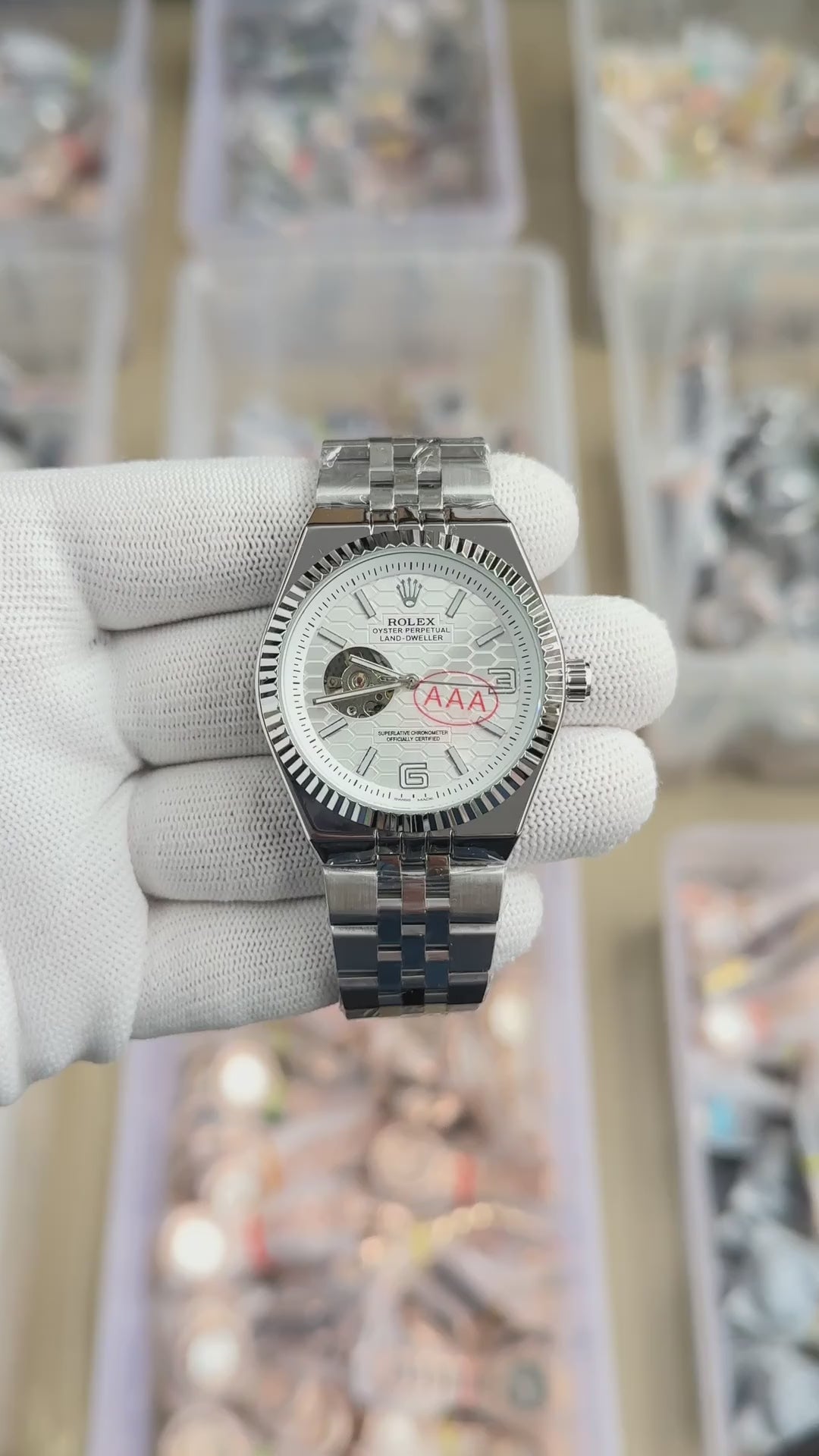 Rolex Land dweller silver with white dial Automatic