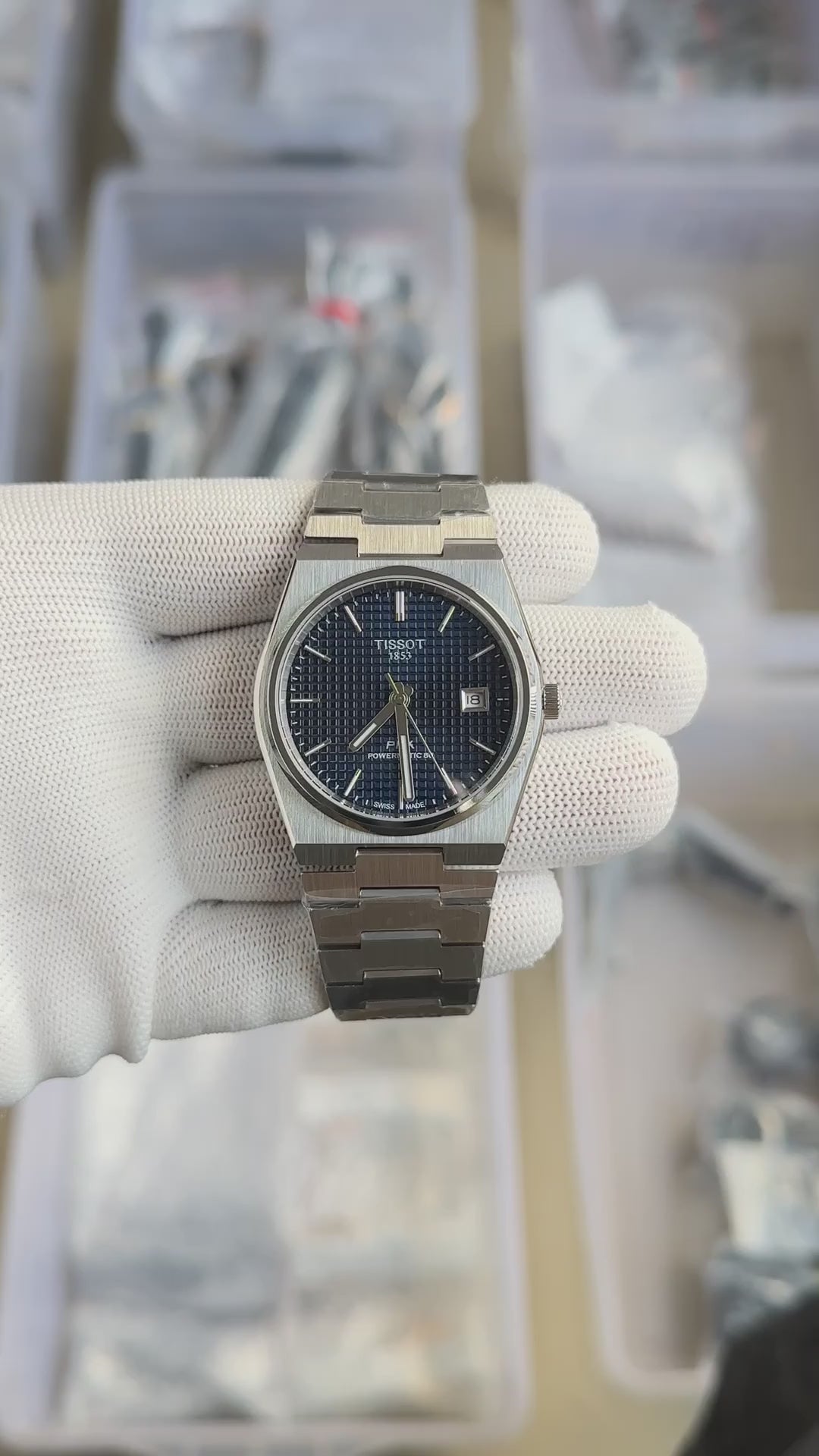 Tissot Prx premium quality automatic silver blue