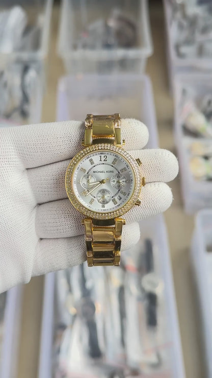 Michael Kors Parker Gold white
