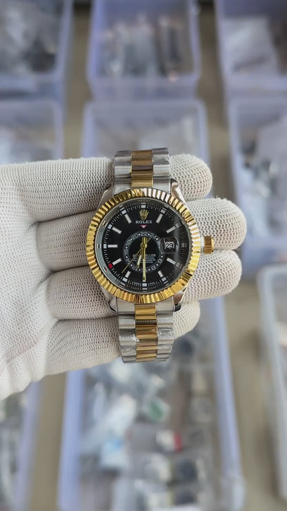 Rolex sky dweller Two tone black gold