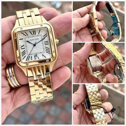 Cartier Santos gold white