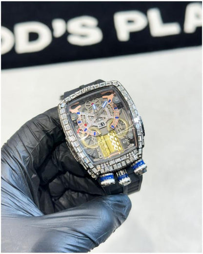 Jacob and Co buggati addition Silver diamond