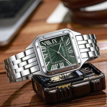 Cartier Santos silver green