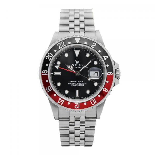 Rolex GMT Silver Black (Red)