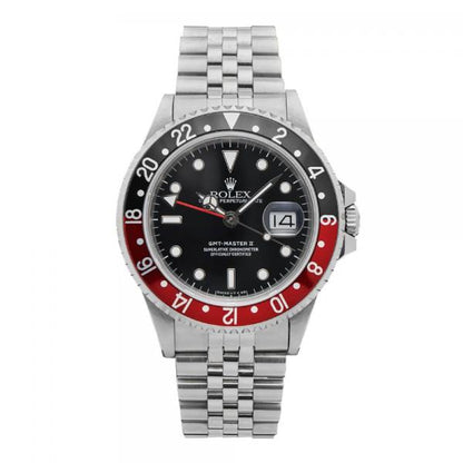 Rolex GMT Silver Black (Red)