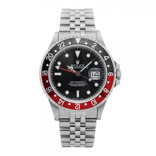 Rolex GMT Silver Black (Red)