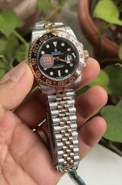 Rolex GMT two tone rose gold silver Automatic