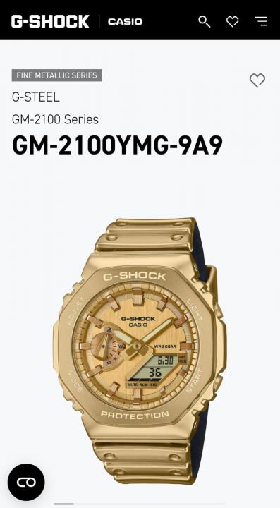 Casio g shock gm2100 full gold