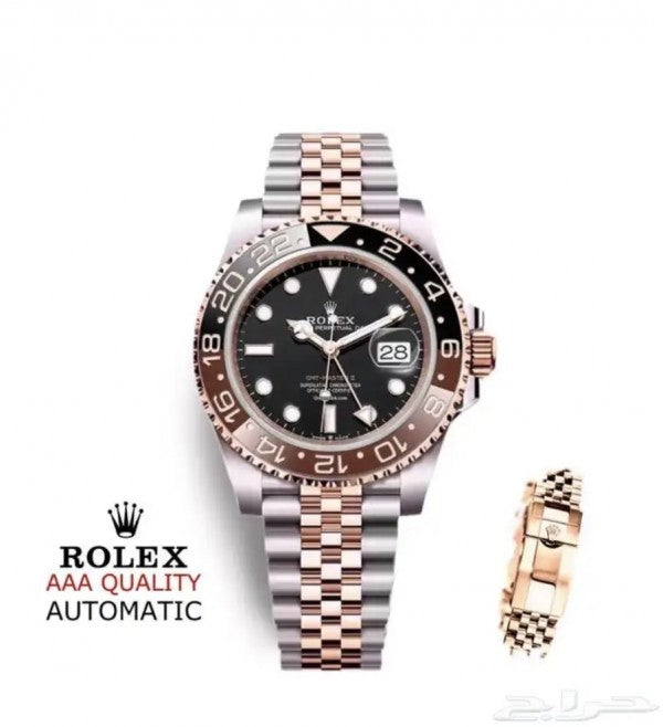 Rolex GMT two tone rose gold silver Automatic
