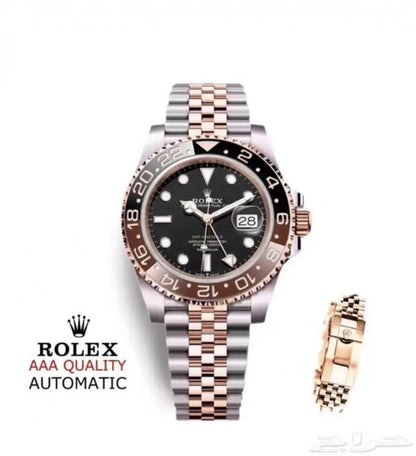 Rolex GMT two tone rose gold silver Automatic
