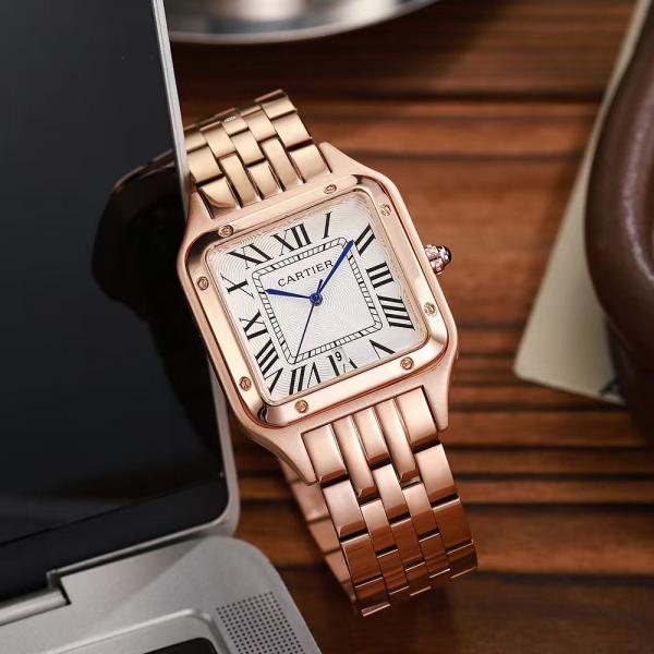 Cartier Santos rose gold white