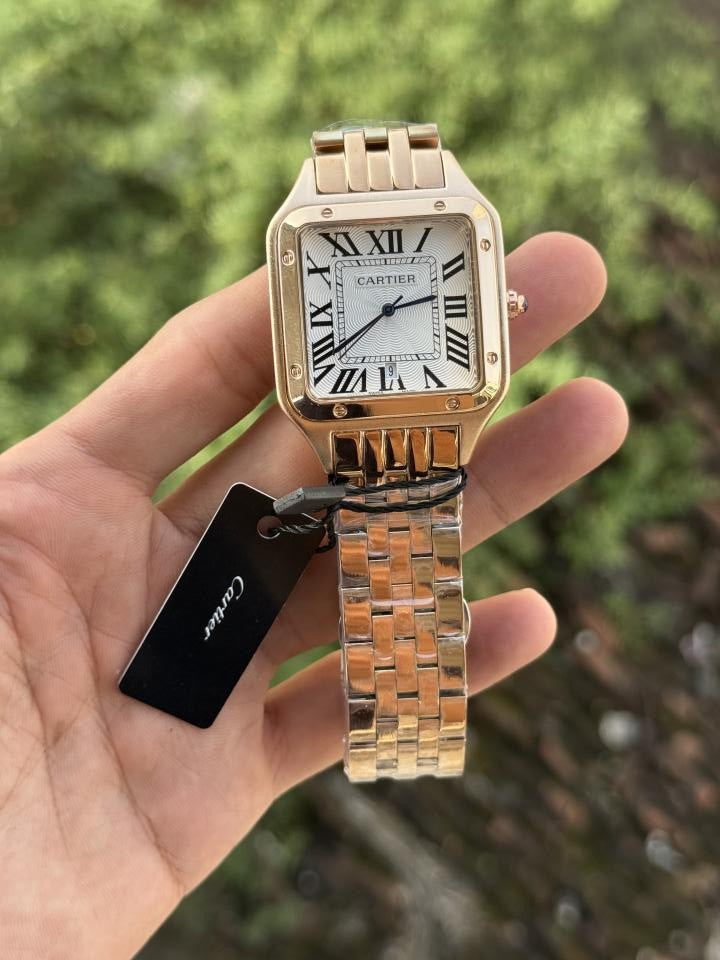 Cartier Santos rose gold white