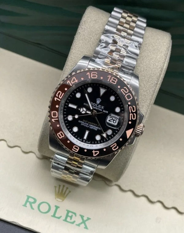 Rolex GMT two tone rose gold silver Automatic