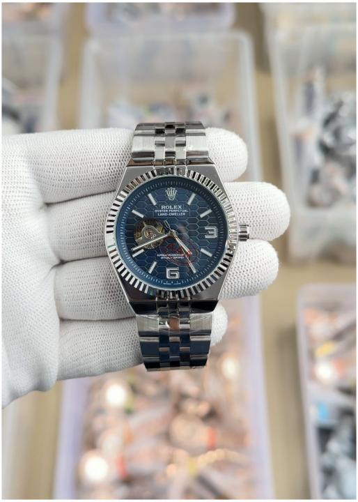 Rolex Land dweller silver with blue dial Automatic