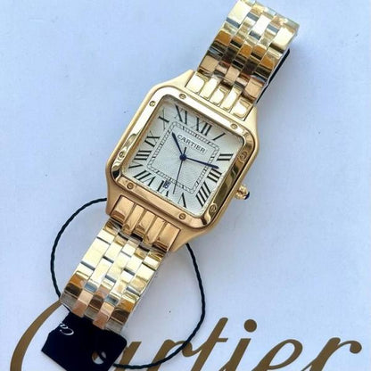 Cartier Santos gold white
