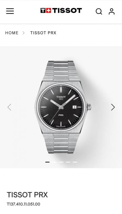Tissot Prx Premium Quality Silver black