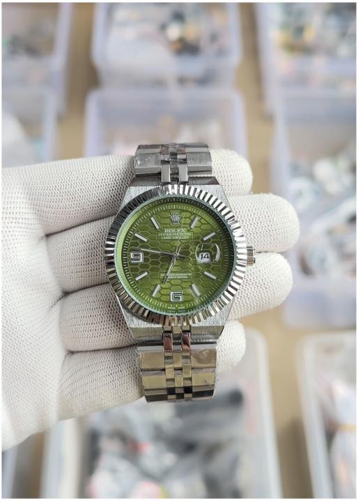Rolex Land dweller Silver with green dial