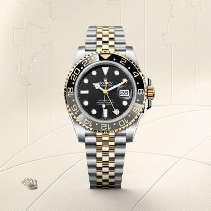 Rolex GMT Two tone gold silver