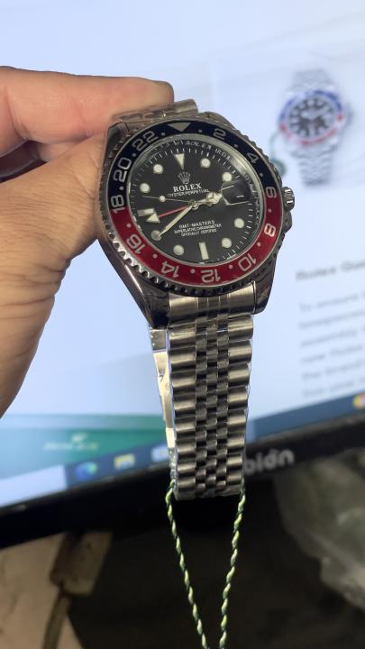 Rolex GMT Silver Black (Red)