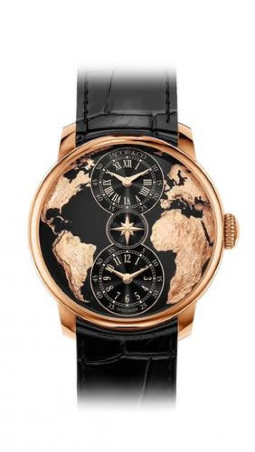 Jacob and Co Dual Time Black Rose