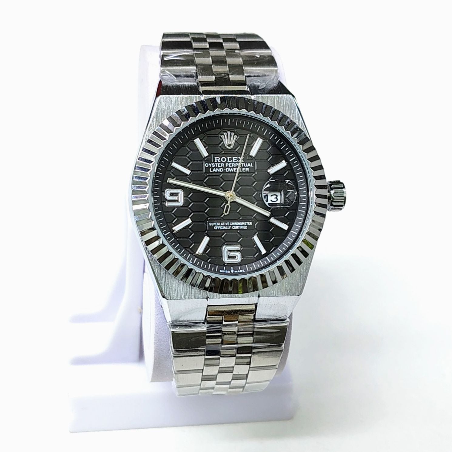 Rolex Land dweller silver with black dial