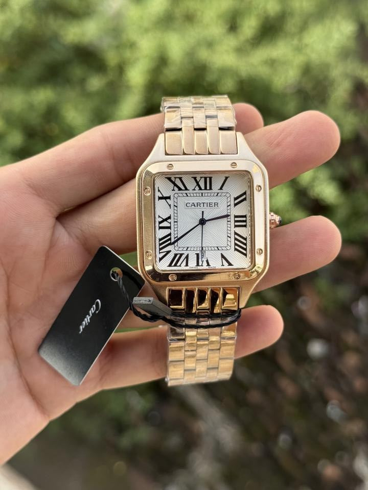 Cartier Santos rose gold white
