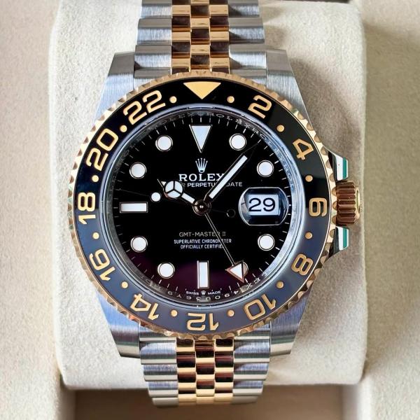 Rolex GMT Two tone gold silver